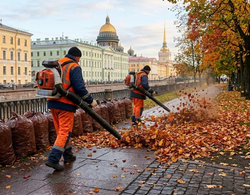 сбор листьев