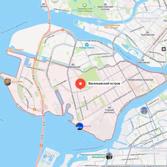 карта СПб и ВО