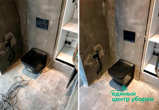 Очистка санузлов от строительной пыли