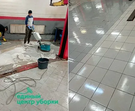 Роторная размывка полов