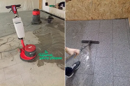 Уборка в большом магазине