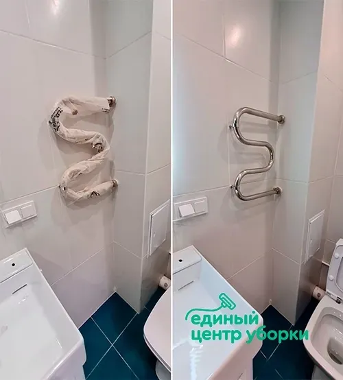 Сняли пленки, промыли сантехнику