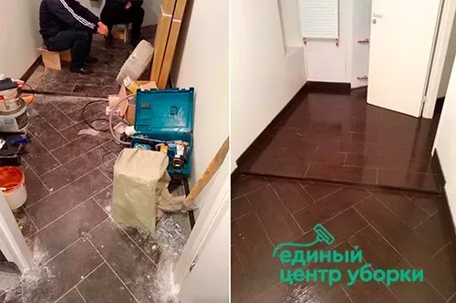 Чистка плитки в заведении общепита