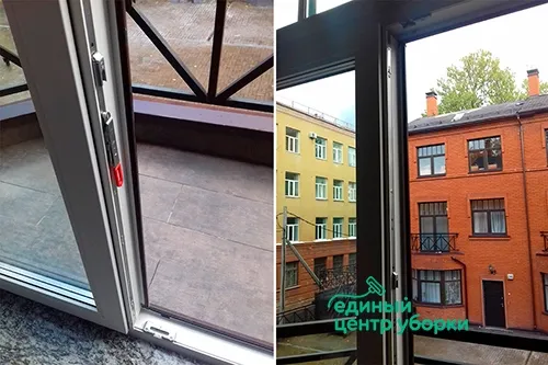 Почистили стеклопакеты ПВХ в таунхаусе