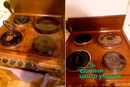 Очистка старой плиты