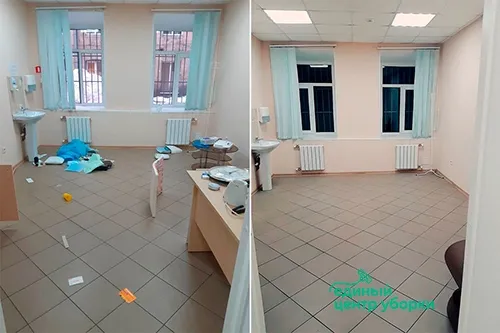 Клининг мендцентра, площадью в 400 м2