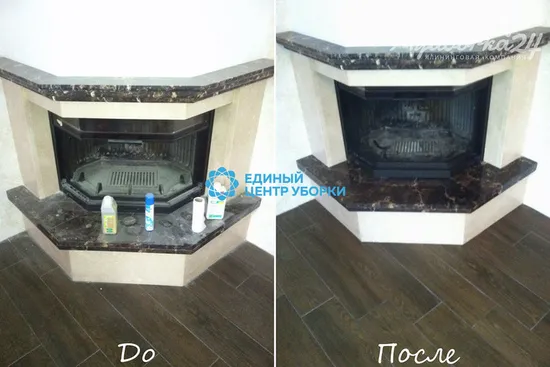 Чистка каминной плитки
